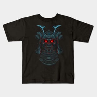 Samurai neon eyes Kids T-Shirt